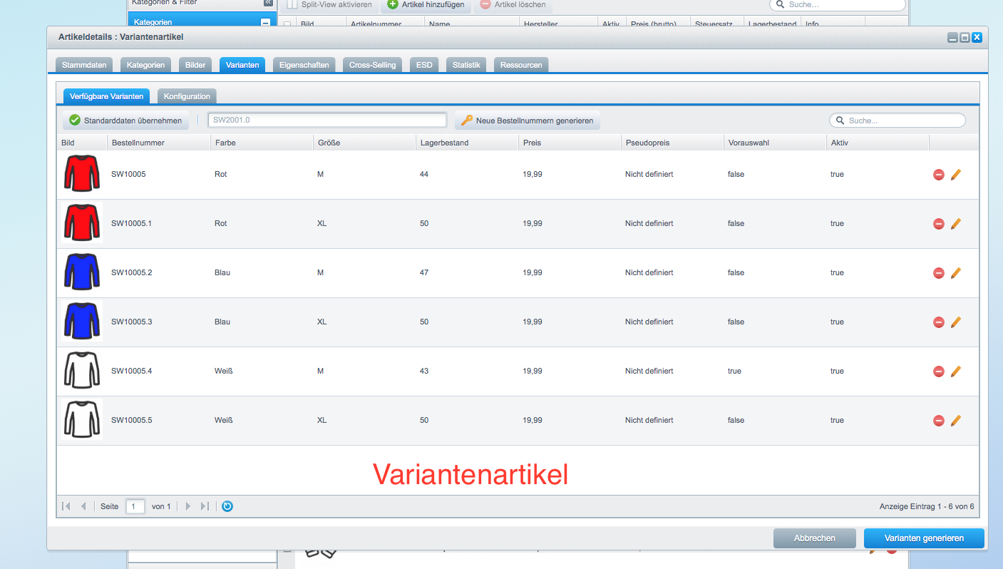 Artikelbilder - thumbnails überall im Backend anzeigen