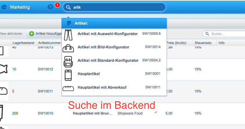 Artikelbilder - thumbnails überall im Backend anzeigen