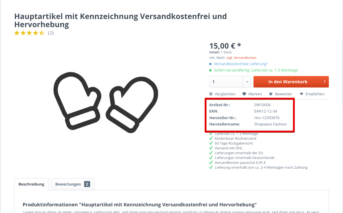 Zusatz-Infos auf Dokumente & Detailseite