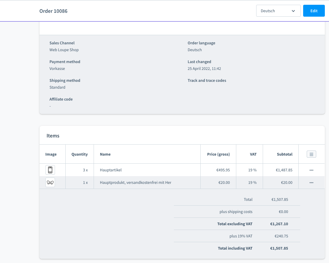 Artikelbilder überall im Backend anzeigen