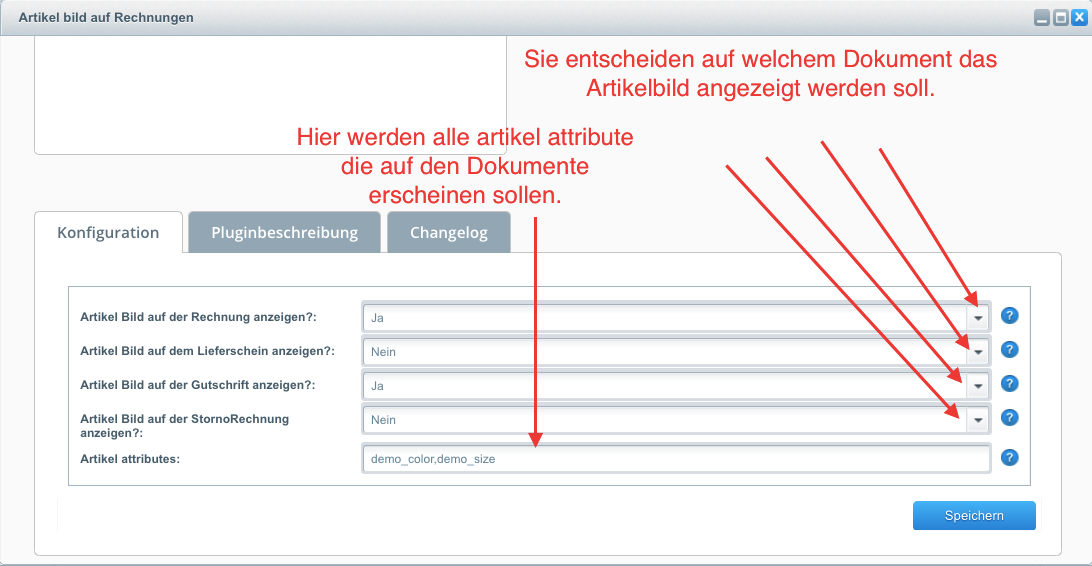 Artikelbilder auf Rechnungen und Dokumente