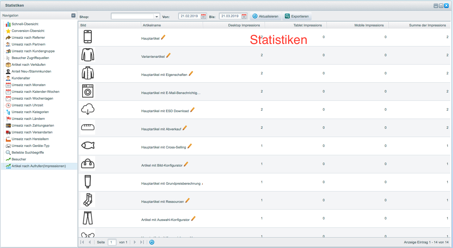 Artikelbilder - thumbnails überall im Backend anzeigen